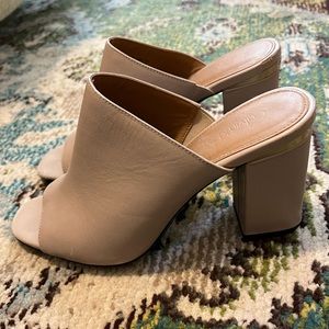 Calvin Klein nude block heels